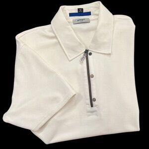 Allegri A-Tech Short Sleeve 1/4 Zip Polo Ivory Performance Romania EU 56/US XL
